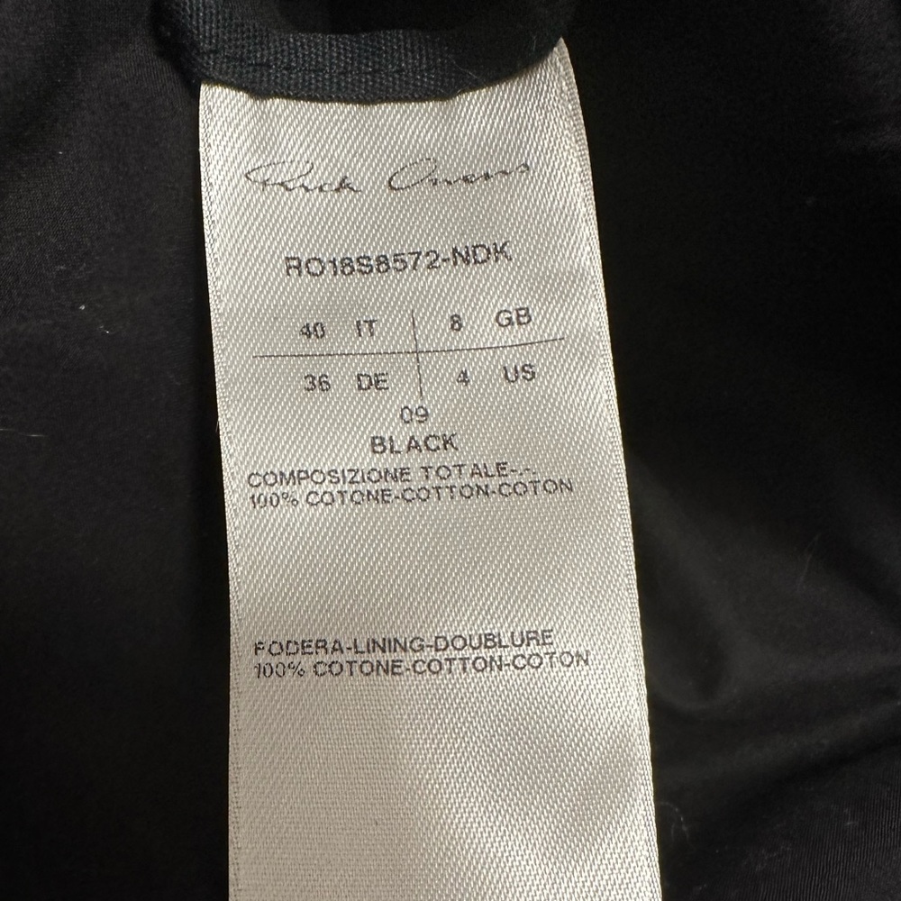 Rick Owens Dirt s/s 2018 black sculptural dress size 4 - Picture 10 of 16